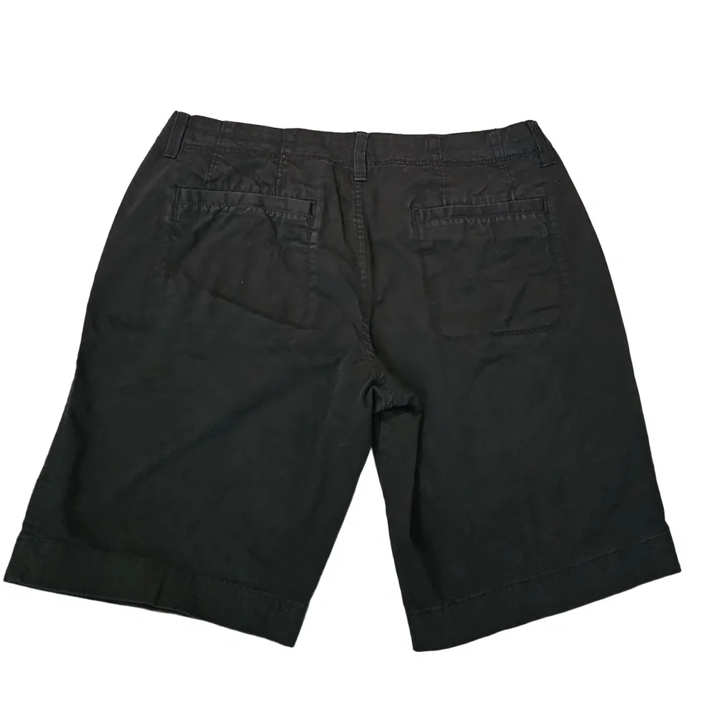 OLD NAVY Black Bermuda‎ Cotton Blend Stretch Shorts Womens Size 12